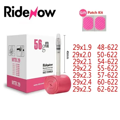 Ultraleichter RideNow TPU-Fahrradschlauch 29 x 1,9 2,0 2,1 2,2 2,3 2,4 2,5 Zoll Reifen Französische Ventillänge 45 mm für Mountainbike
