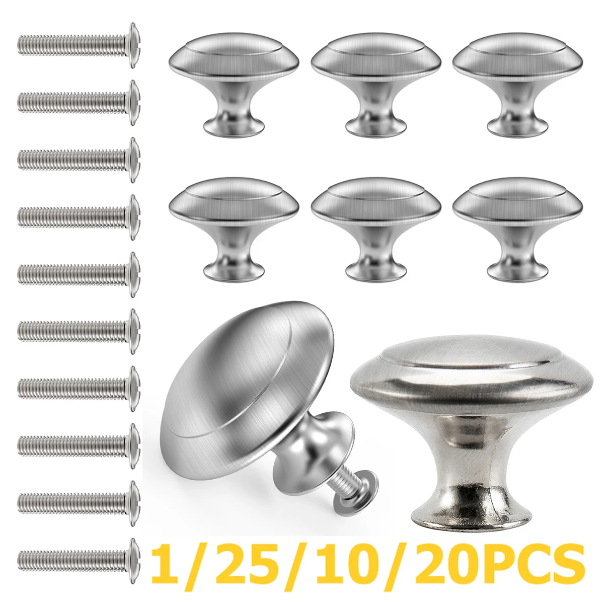 Schrankknöpfe Griff Edelstahl Schubladengriff Möbeltür Kommode Küche Badezimmer Hardware Zubehör Image