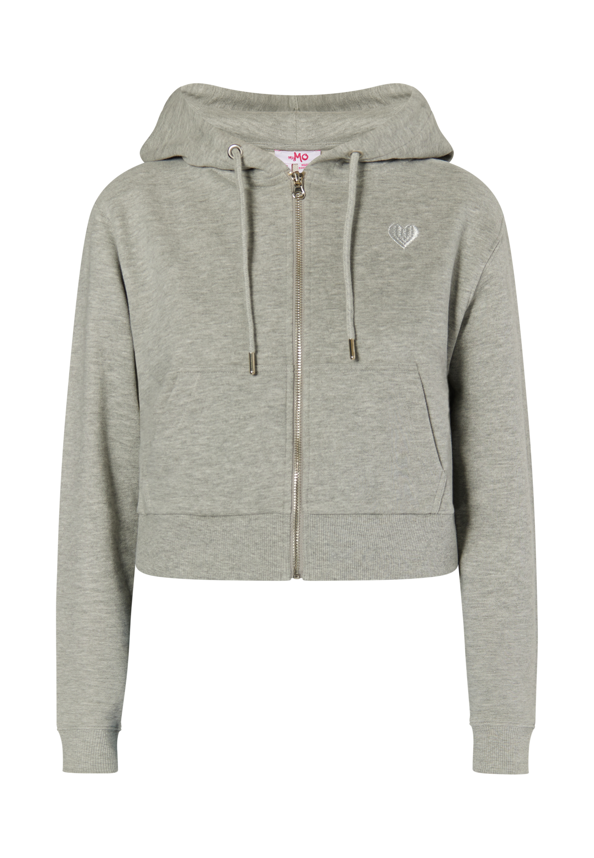 Mymo Kapuzenpullover mit Reißverschluss Damen grau melange Image