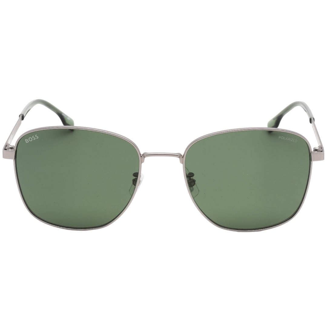 Hugo Boss Sonnenbrille mit grunen polarisierten Glasern und mattiertem Ruthenium Image