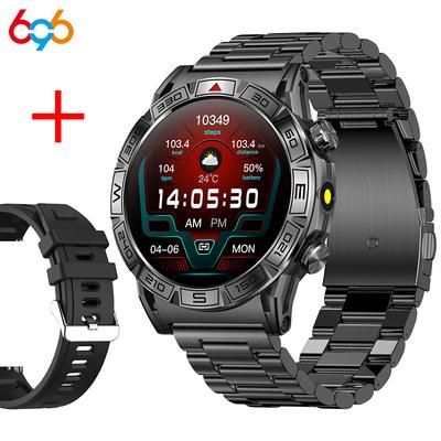 696 KC80 Smart Watch 1.43 inch Smartwatch Fitness Running Watch Bluetooth ECGPPG Pedometer Call Reminder Compatible with Android iOS Women Men Hands-Free Calls Message Reminder IP 67 47mm Watch Case