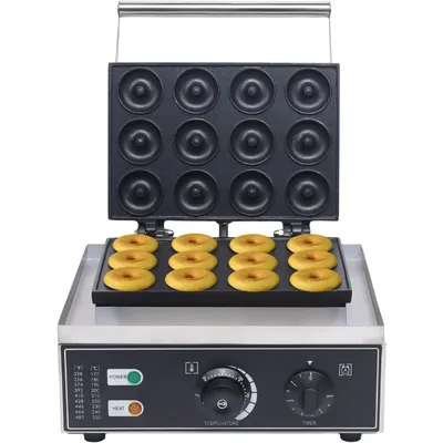 Mini Donut Electric Maker Machine, Nonstick Commercial Doughnut Baker Home Baker Machine, Stainless