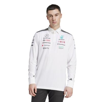 Team Mercedes AMG Petronas adidas F1 2025 Langarm-Poloshirt – Weiß Image