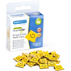 RAPESCO Dokumentenclips Supaclip 40 Emoji gelb VE=100 Stück Image