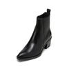 Chelseaboots MARC O'POLO "mit Innenzipper", Damen, Gr. 37, schwarz, Obermaterial: 100% Leder (Rind), unifarben, Schuhe