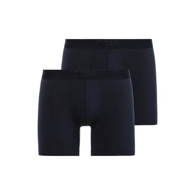 Boxer BOSS "BoxerBr 2P UltraSoft", Herren, Gr. XL, blau, Jersey, Obermaterial: 90% Modal, 10% Elasthan, unifarben, körpernah, Unterhosen, mit tonalem BOSS Logo-Elastikbund Image