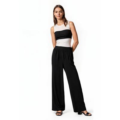 Schlupfhose MELROSE, Damen, Gr. 40, N-Gr, schwarz, Cru00eape, Obermaterial: 97% Polyester, 3% Elasthan, unifarben, casual, bequem knöchellang, Hosen Image