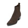 Chelseaboots MARC O'POLO "mit Innenzipper", Damen, Gr. 41, braun (schwarz braun), Obermaterial: 100% Leder (Rind), unifarben, Schuhe