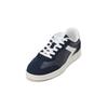 Sneaker MARC O'POLO "mit Farbakzenten", Damen, Gr. 36, blau (schwarz navy), Obermaterial: 100% Leder, unifarben, Schuhe