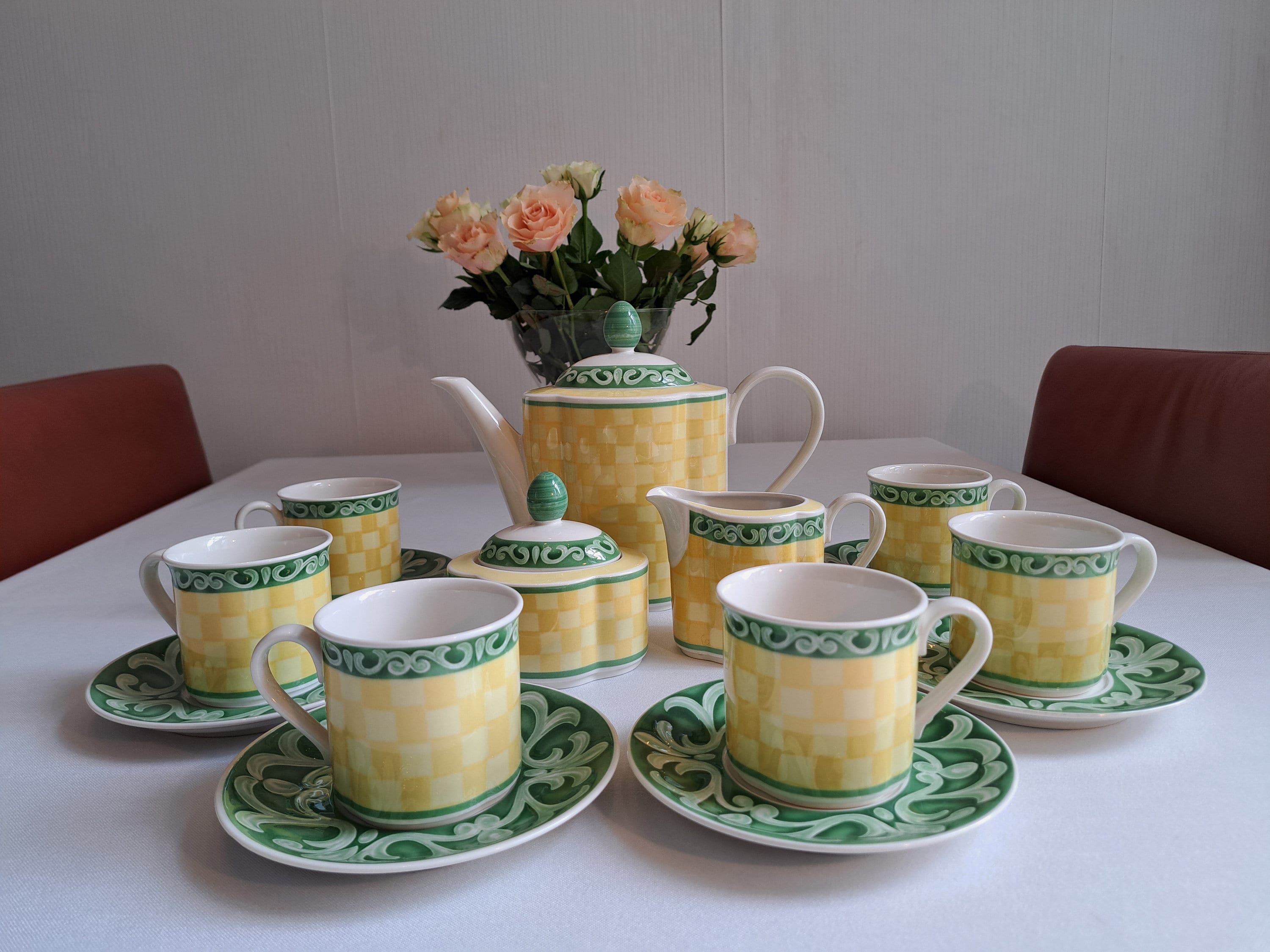 Villeroy & Boch Switch Summerhouse Kaffee-/Teeservice (6-teilig): Kaffee-/Teekanne, Milchkännchen, Kaffee-/Teetasse mit Untertasse