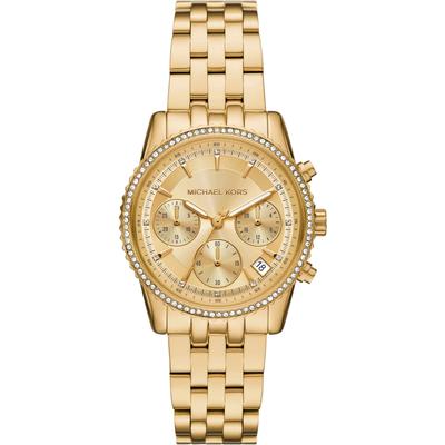 Chronograph MICHAEL KORS "BRYANT", gelbgoldfarben, Armbanduhren, Damen, Quarzuhr, Armbanduhr, Damenuhr, Edelstahlarmband, analog, Tag Image
