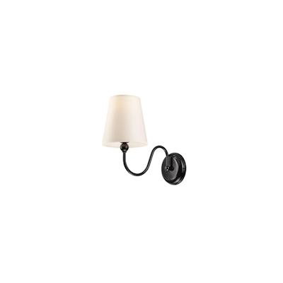 Licht-Erlebnisse Wandleuchte MADISYN Schwarz, Weiß, Metall, Stoff, 1x E27 max. 60W | LE47055 Image