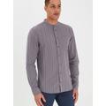 BLEND Langarmhemd Herren Regular Fit Baumwolle grau, L