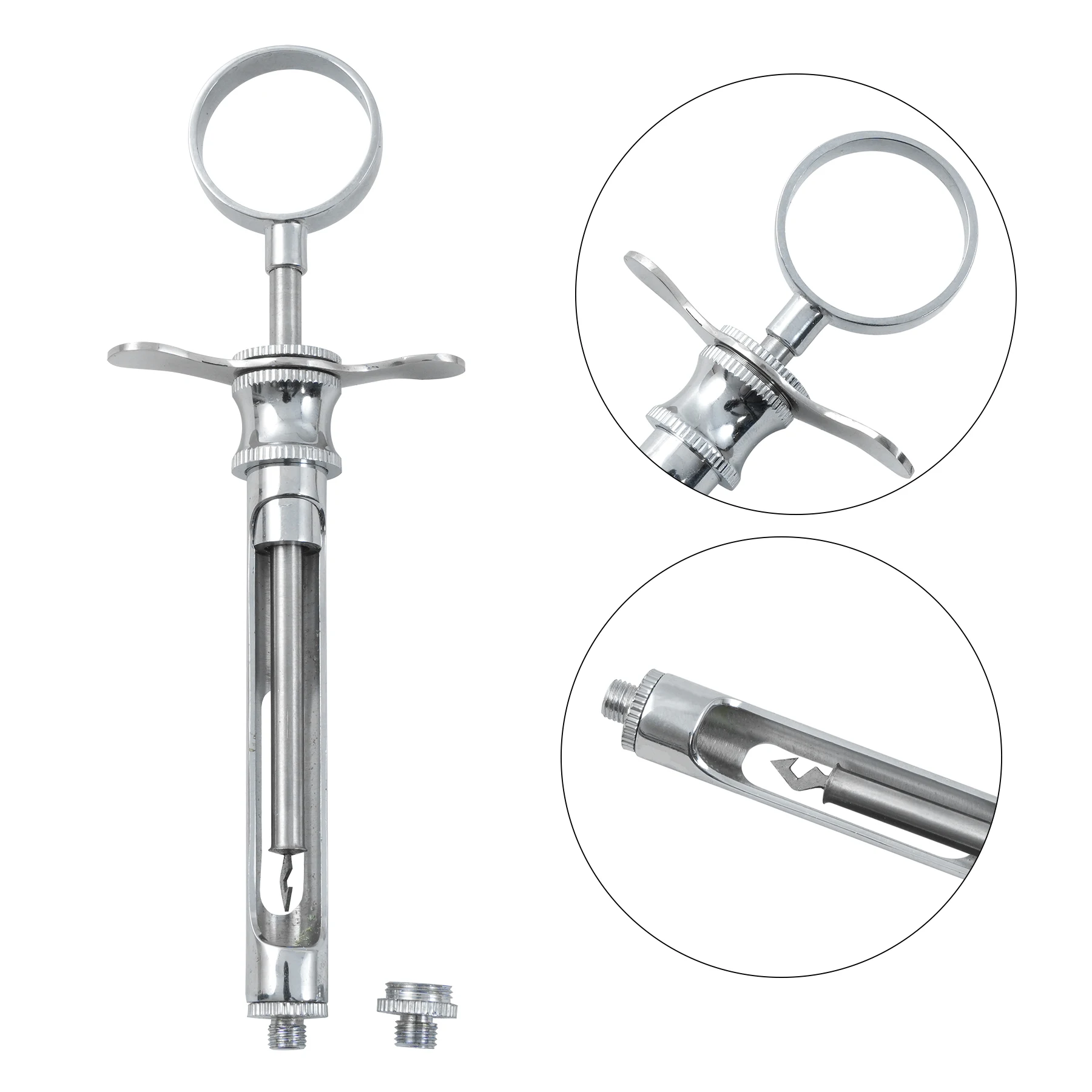 1 pc Wellck Zahnarzt Injektion spritze Haken kopf Edelstahl Zahnarzt Injektor chirurgisches Instrument Werkzeug 1,8 ml Image