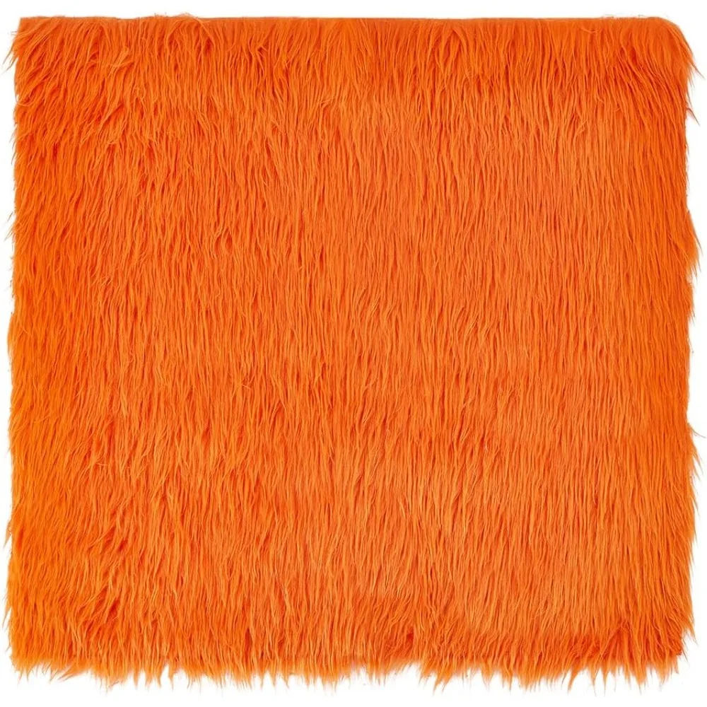 15,75 x 15,75 Zoll Kunstpelzstoff Orange Pelzstoff Pelzband Kunstmohair Stoff Pelzstoff für Cosplay Handwerk DIY Kostüme Image