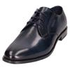 Schnürschuh BUGATTI, Herren, Gr. 42, blau (blau used), Leder, elegant, Schuhe, Businesschuh, Abendschuh, Festtagsschuh mit seitlichem Logoemblem