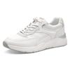 Plateausneaker TAMARIS, Damen, Gr. 40, weiß, Leder, Textil, Lederimitat, unifarben, sportlich, Schuhe, Freizeitschuh, Halbschuh, Schnürschuh mit gepolstertem Schaftrand
