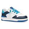 Sneaker GEOX "J WASHIBA BOY", Kinder, Gr. 38, weiß (weiß, blau), Synthetik, Textil, sportlich, Schuhe, Retro Sneaker, Schlupfschuh im Skater-Look
