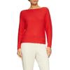 Strickpullover S.OLIVER, Damen, Gr. 38, rot, Strick, Obermaterial: 60% Baumwolle, 40% Polyacryl, unifarben, casual, regular fit taillenbedeckt, U-Boot-Ausschnitt, Langarm gerader Abschluss, Pullover, mit U-Boot Ausschnitt