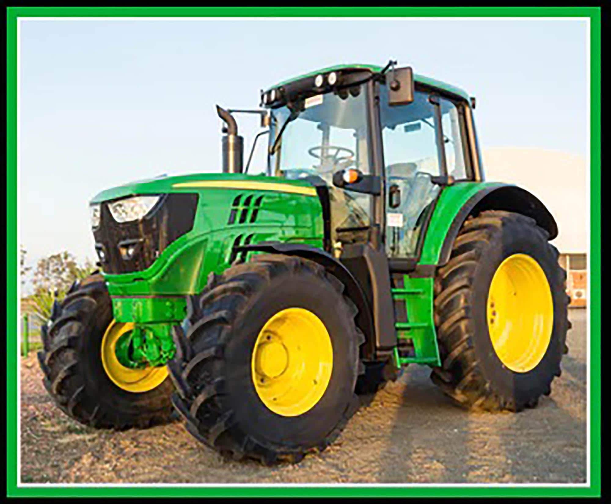 "Pannello in tessuto con trattore John Deere 44\"x36\", trattore verde, trapunta da parete con trattore agricolo"