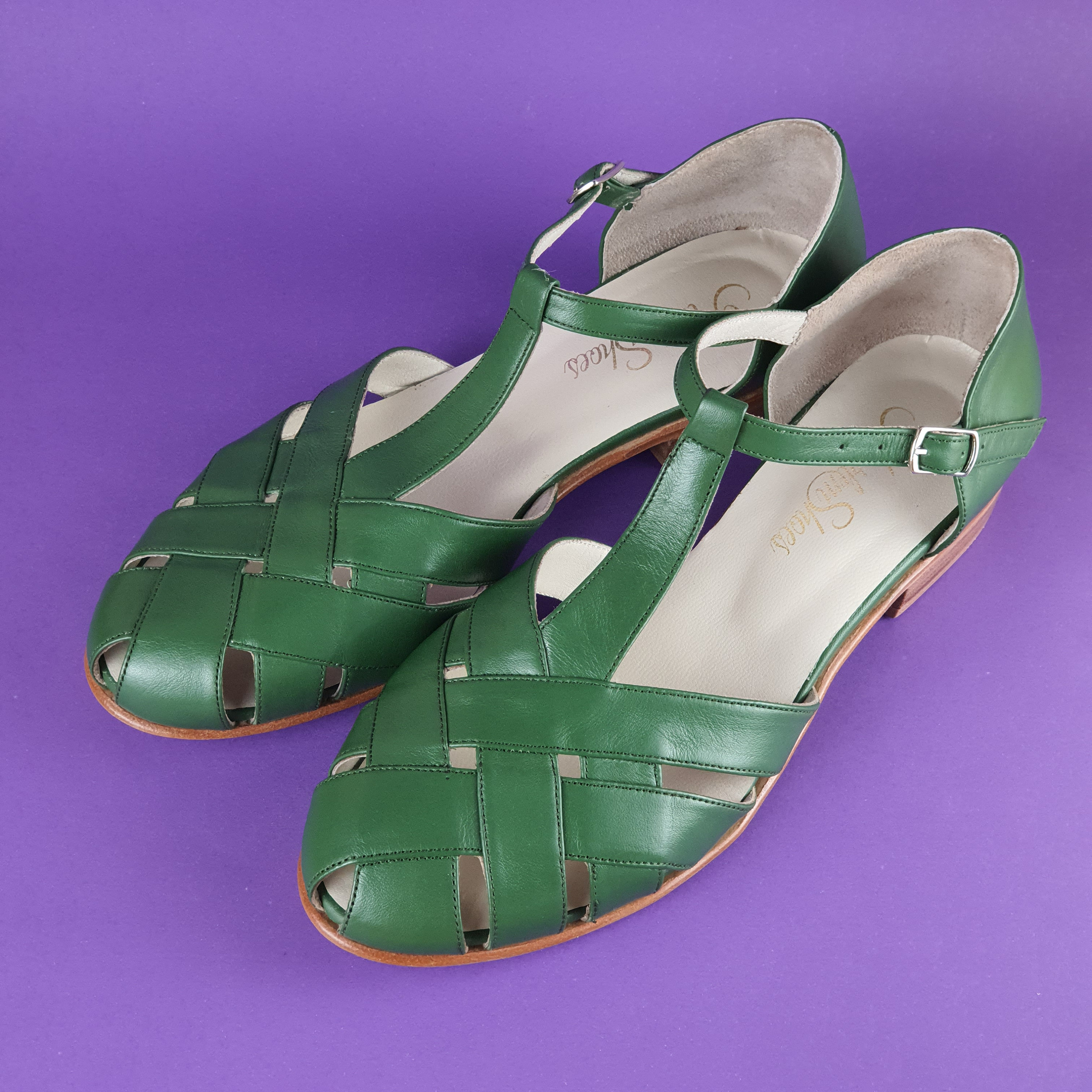 Estate in pelle verde avocado / Scarpe da ballo swing da donna / Scarpe vintage / Personalizzate / Scarpe Harlem