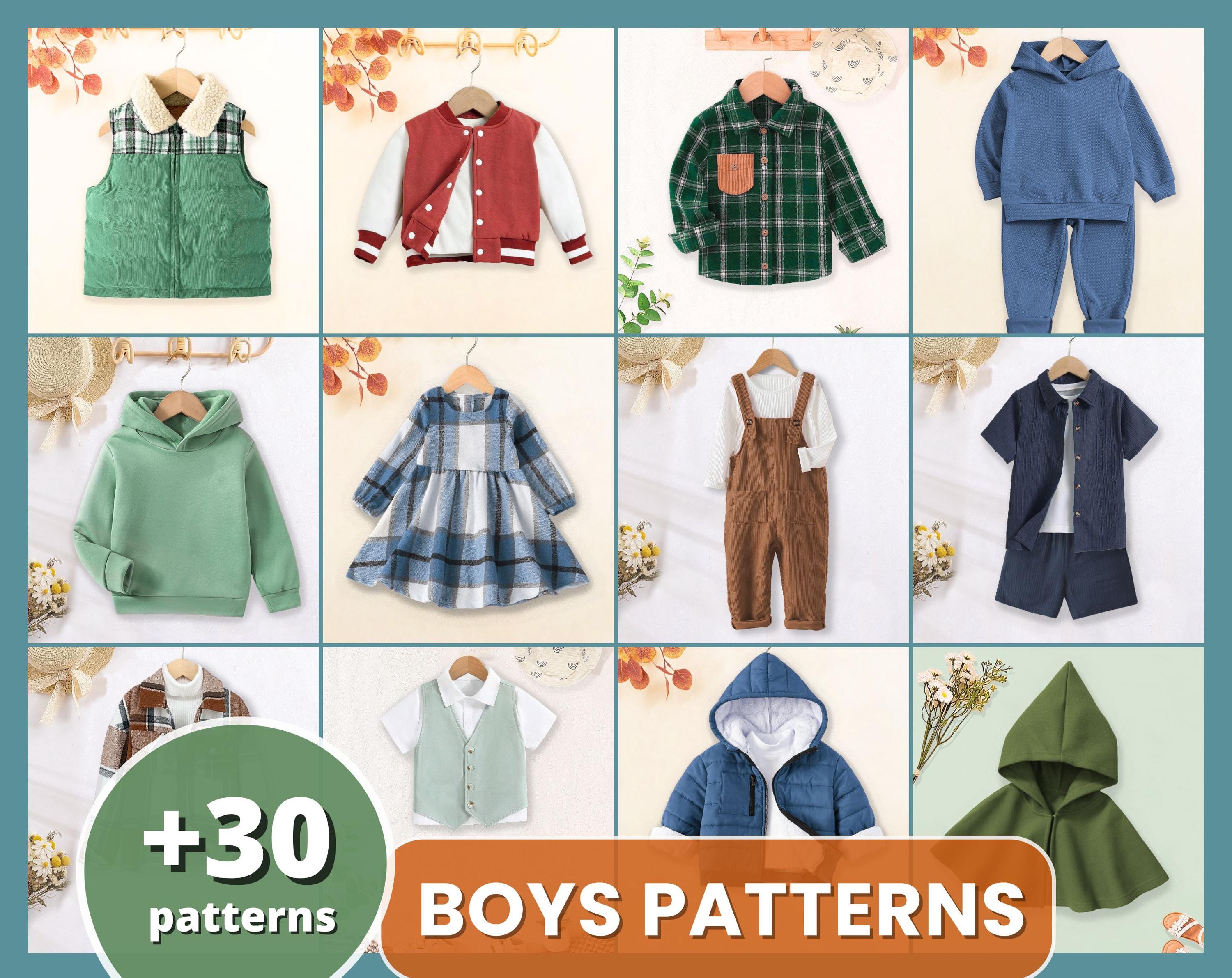 Modelli di cucito per ragazzi, modelli di cucito, modelli per bambini, modello di top, modello per ragazzi, modelli per neonati, modello per bambini p