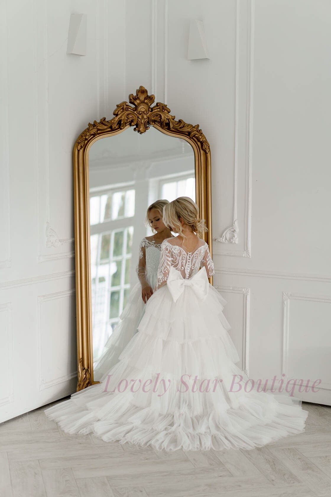 Abito da prima comunione, abito da sposa ragazza, abito da ragazza di fiori in pizzo, abito Tutu, abito da ragazza di fiori di tulle, abito di raso pe