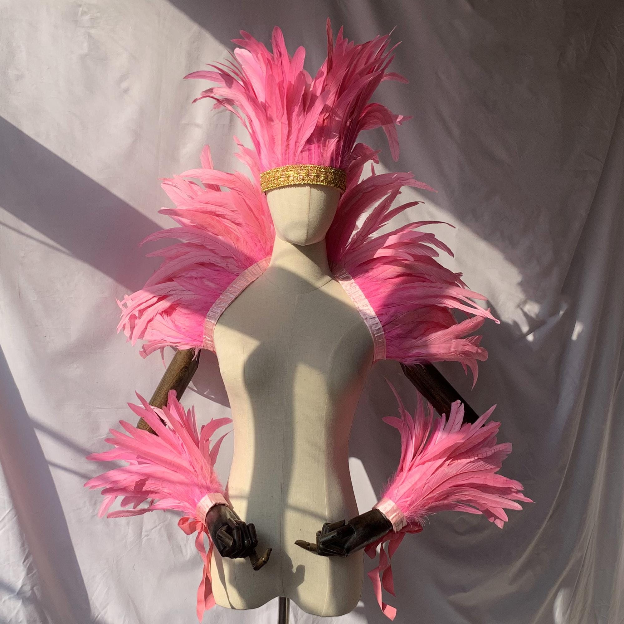 Scialle di piume da ballerina a 4 strati/Sciarpa di piume per carnevale/Sciarpa di piume per spettacoli teatrali/Costume di Halloween/Spettacolo/Scial