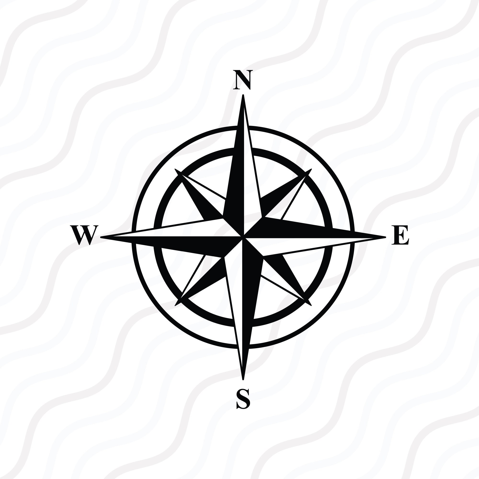 Rosa dei venti SVG, Bussola nautica SVG, Bussola SVG Tabella di taglio Design,svg,dxf,png Da usare con Silhouette Studio e Cricut_Download digitale