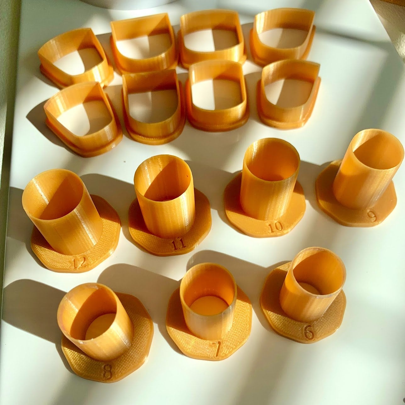 Set definitivo per la creazione di anelli, taglia anelli (da 4 a 12) e taglia anelli, taglia orecchini, taglia orecchini stampato in 3D, strumento per