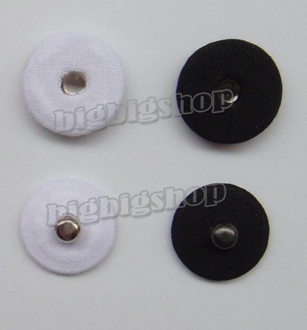 10 set di bottoni automatici invisibili rivestiti in tessuto, bottoni automatici da cucire, bottoni automatici neri bianchi mini piccoli 8 mm 11 mm 20