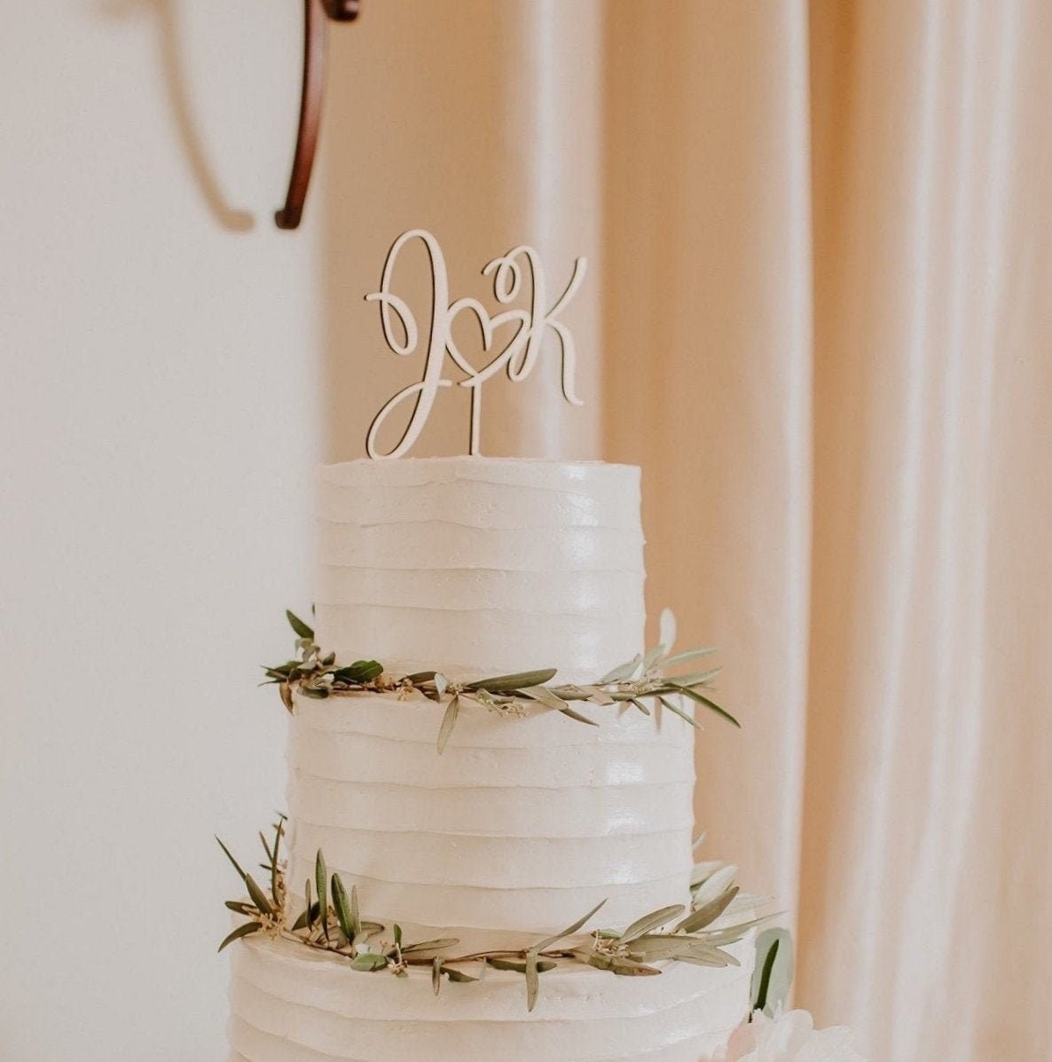 Topper per torta per matrimonio, topper per torta con lettere iniziali, topper per torta a cuore, topper per torta nuziale, oro, topper d'argento, top