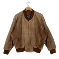 Giacca bomber in pelle vintage Mike Kurtis Paris taglia M ma adatta alla taglia L colore marrone