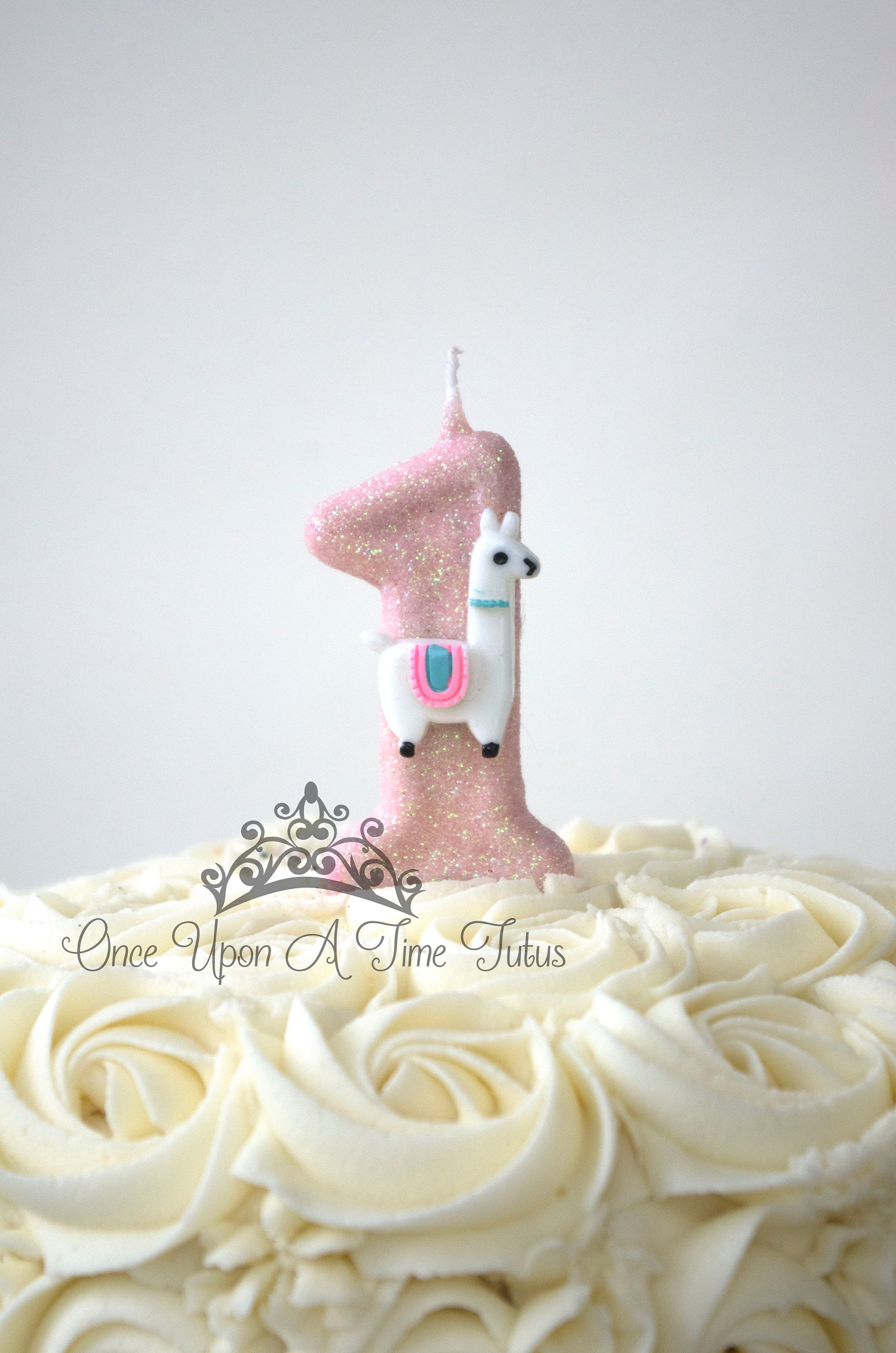 Candela di compleanno a forma di lama, decorazione per feste a forma di lama rosa, decorazione per feste di 1o compleanno, topper per torta con numero