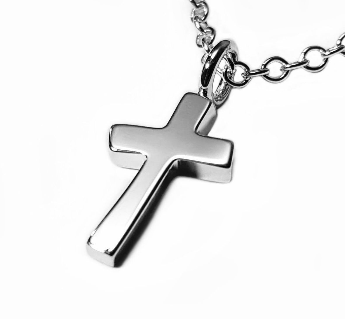 Ciondolo collana croce in argento sterling - collana croce sterling, ciondolo croce sterling, ciondolo croce argento, ciondolo croce sterling