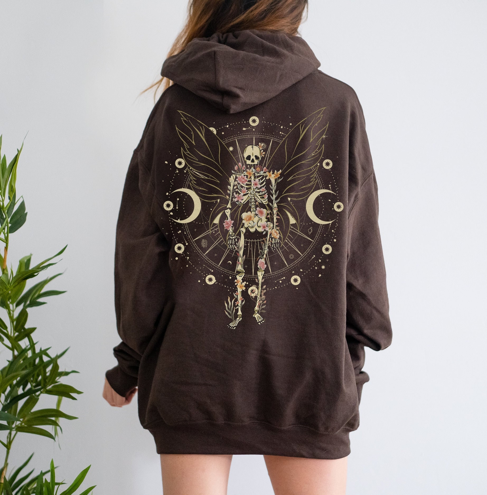 Fairy Grunge Fairycore Abbigliamento Y2k Grunge Vestiti Fairycore Vestiti Grunge Fairy Skeleton Felpa con cappuccio Y2k Felpa con cappuccio Felpa con