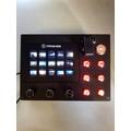 Pulsante USB Stream Deck per PC, 17 funzioni, retroilluminato, rosso per simracing con foglio di adesivi al neon
