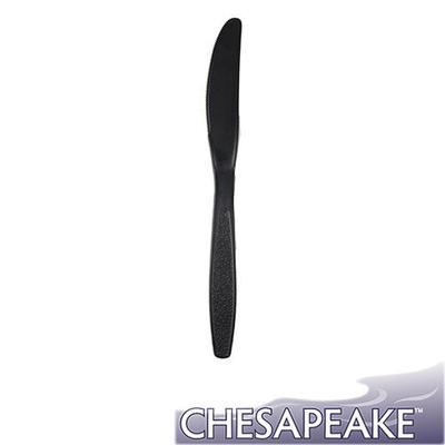 Chesapeake Heavy Weight Black Polystyrene Knife, Case of 1000 (130436)