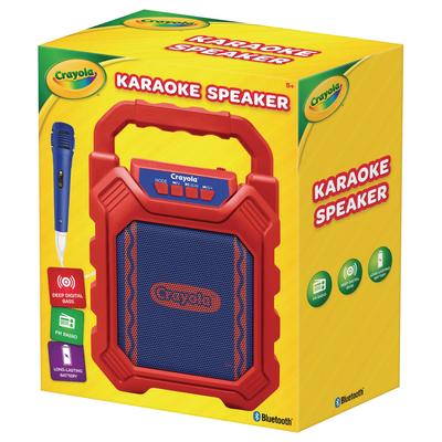 Crayola CBX210RM Karaoke Speaker, Bluetooth, Red/Blue