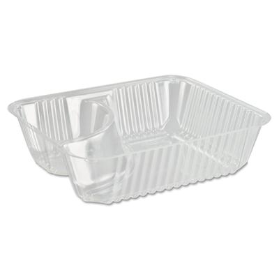 Dart ClearPac Small Nacho Tray, 2-Compartments, Clear, 125/Bag (C56NT2DART)