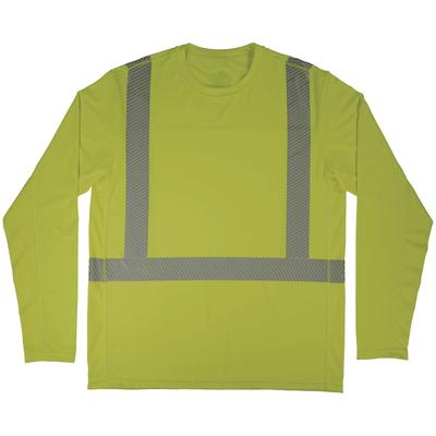 Ergodyne 12140 Chill-Its 6688 Type R Class 2 Cooling Hi-Vis Sun Shirt with UV Protection, 2X-Large, Lime