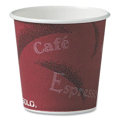 Dart Container 374SI-0041 Polycoated Hot Paper Cups, 4 oz, Bistro Design, 50/Pack, 20 Pack/Carton - Case of 1000