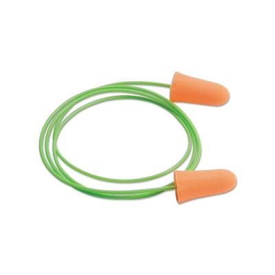 Moldex Mellows Foam Ear Plugs, Polyurethane, Bright Orange, Corded (507-6840)