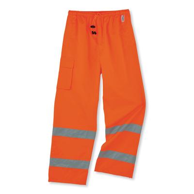 Ergodyne 24415 GloWear 8915 Class E Hi-Vis Rain Pants, X-Large, Orange, Ships in 1-3 Business Days