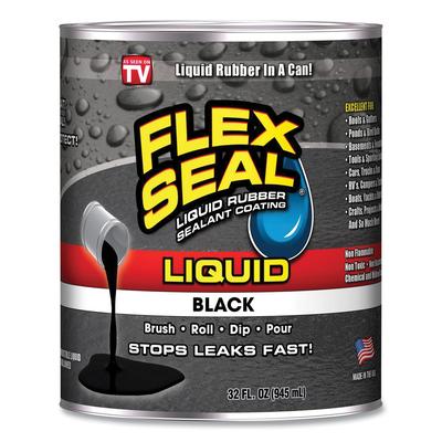 Flex Seal LFSBLKR32 Liquid Rubber, 32 oz Can, Black FSGLFSBLKR32