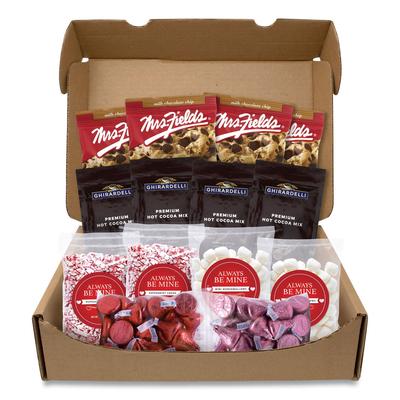 Snack Box Pros 70000119 Always Be Mine Valentine's Day Box, Cocoa/Marshmallows/Candy/Cookies, 5 lb Box