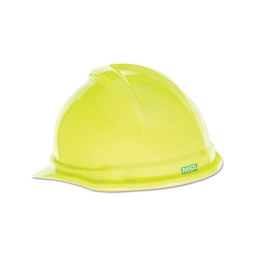 MSA V-Gard 500 Protective Caps, 4 Point Fas-Trac III, 6 1/2 - 8, Hi-Viz Yellow Green (454-10074819)