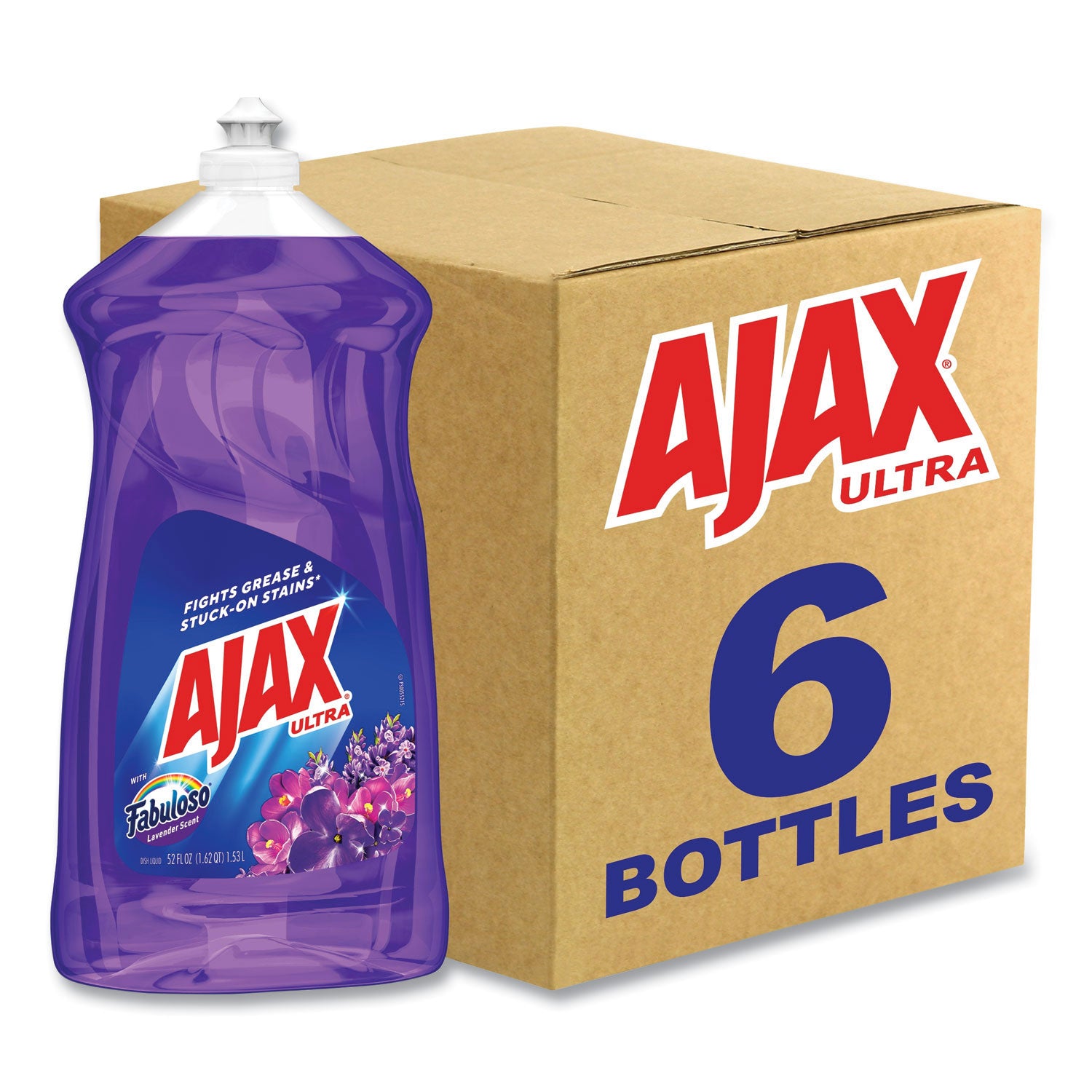 Ajax 61039226CT Dish Detergent, Fabuloso Lavender Scent, 52 oz Bottle, 6/Carton - Case of 6 CPC61039226CT