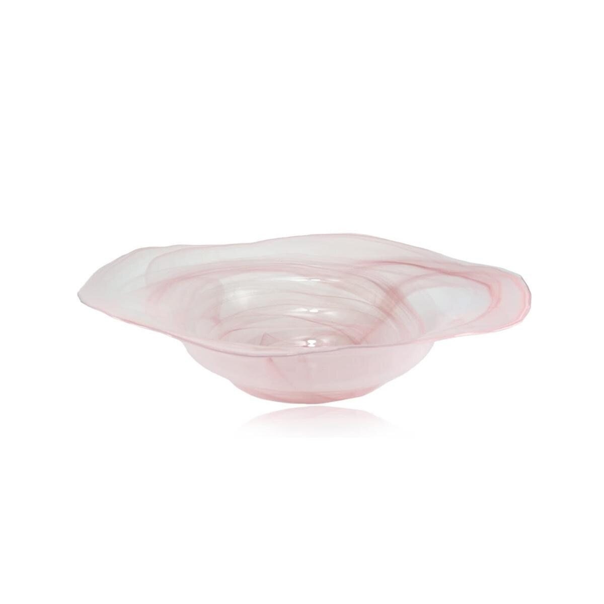 Ciotola in vetro, ciotola per fontana, Fiore rosa, Ø 40 cm, per nebulizzatori e fontane da interno, ciotola di ricambio, fontana con pietre preziose,