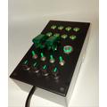 Pulsante USB per PC 27 funzioni retroilluminato metallico verde per simulatore di volo